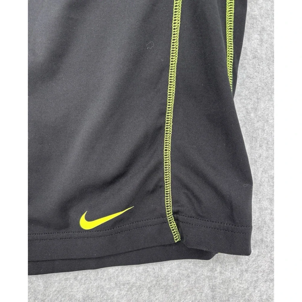 Nike‎ Dri-FIT Running Training Shorts Men's Large Black Neon Green 6